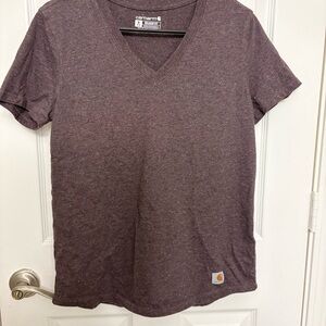 Carhartt Maroon V-Neck T-Shirt